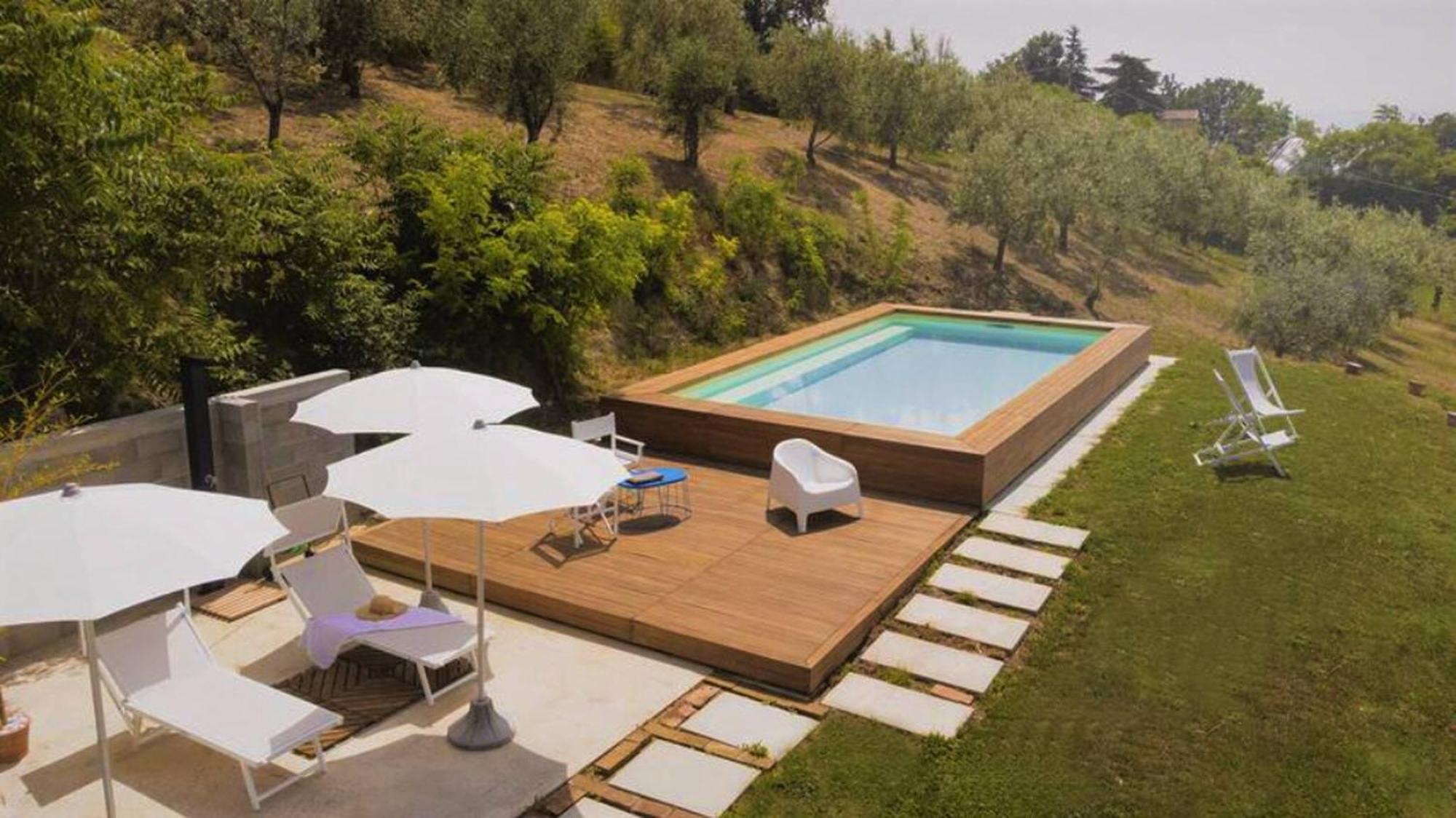 Borgo Calbianco - Private House With Pool & Airco Villa Cerreto Castello Luaran gambar